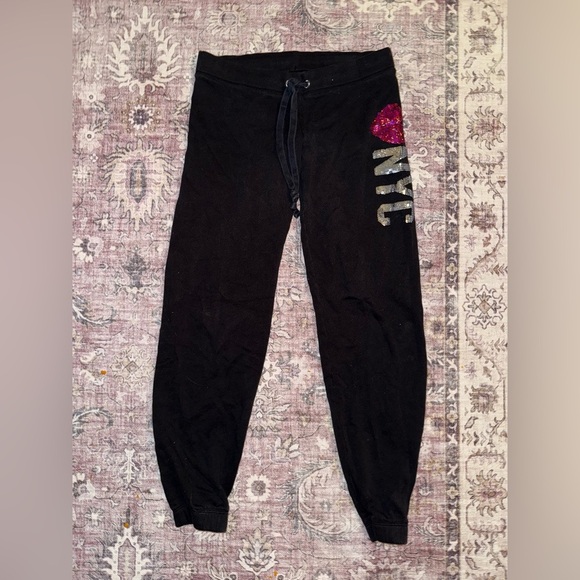 PINK Victoria's Secret Women’s Black Sequin Sweatpants - Picture 4 of 4